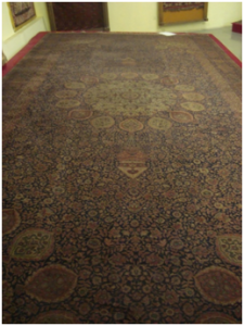 Fig.1 Multi medallion carpet of kirman a copy of the famous Ardbail shrine carpet. Persian 19thCent. (Salarjung Museum)
