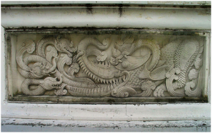 Possible Influence: Makara and Nagas, Watsuthat, Bangkok, Thailand.