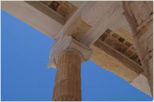 Restored new with old original marble, Propylaia, 4th century BCE, Acropolis, Athens, Greece