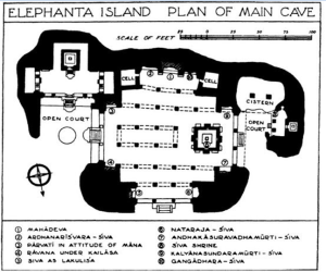 Fig.3. Plan of the Main Cave (courtesy: Stella Kramrisch – Ancient India no 2)