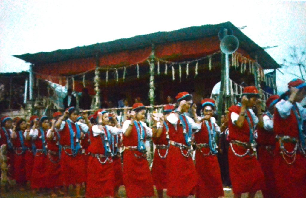 The Tagins, a tribe of Arunachal Pradesh celebrating their festival.