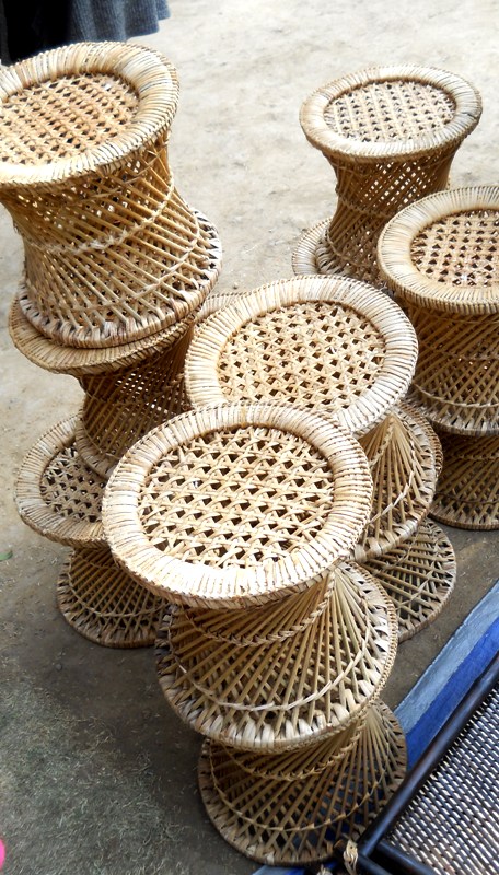 a bamboo made sitting stool- local name'Murha'
