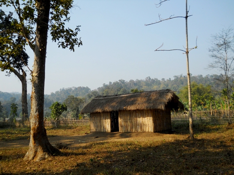 a traditional bamboo hut