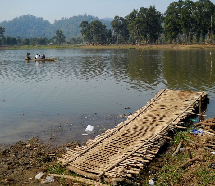a bamboo bridge